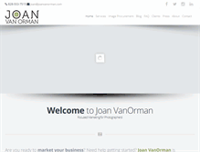 Tablet Screenshot of joanvanorman.com